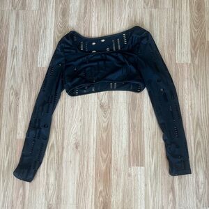 super crop black top